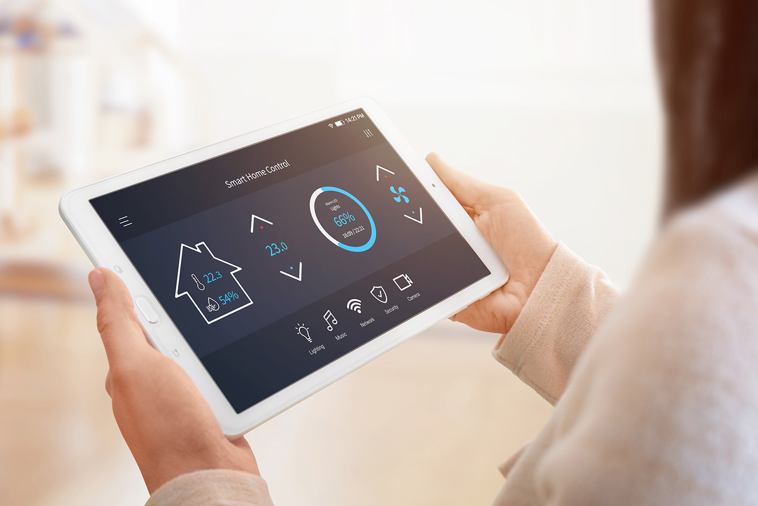 Gebäudeautomation Smart Home Systeme Tablet Steuerung